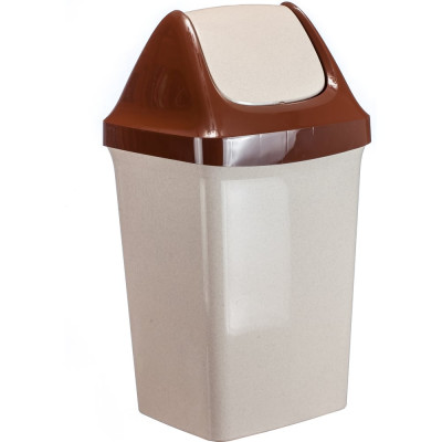 Контейнер для мусора IDEA СВИНГ 25 литров М 2463 Беж.мрамор