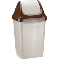Контейнер для мусора IDEA СВИНГ 25 литров М 2463 Беж.мрамор
