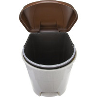 Контейнер для мусора с педалью IDEA 11 литров М 2891 Беж.мрамор