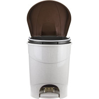 Контейнер для мусора с педалью IDEA 11 литров М 2891 Беж.мрамор