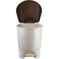 Контейнер для мусора с педалью IDEA 11 литров М 2891 Беж.мрамор