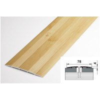 Порог прямой алюминиевый (78 мм; 0.9 м; декоративный; сосна) Лука 00000002661