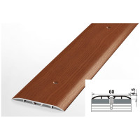 Порог прямой алюминиевый (60 мм; 0.9 м; декоративный; вишня) Лука УТ000012537