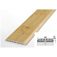 Порог прямой алюминиевый (60 мм; 0.9 м; декоративный; сосна) Лука УТ000012526