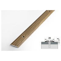 Порог прямой алюминиевый (25 мм; 0.9 м; декоративный; дуб лионский) Лука УТ000026021