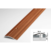 Порог разноуровневый алюминиевый (39.4 мм; 0.9 м; декоративный; вишня) Лука 00000001308