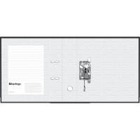 Папка-регистратор BERLINGO Hyper 80 мм, бумвинил, с карманом на корешке, нижний металлический кант ATb_80510