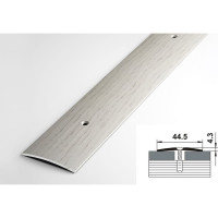 Порог прямой алюминиевый декоративный (44,5 мм, 1,35 м, Дуб арктик) ЛУКА УТ000005694