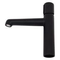 Смеситель для раковины BELBAGNO UNO с донным клапаном, черный UNO-LVM-NERO