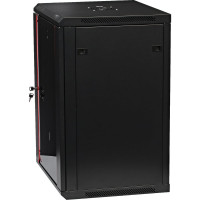 Серверный настенный шкаф W&T 15U 600х500 19 дюймов черный C156050BWTWOF