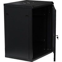 Серверный настенный шкаф W&T 15U 600х500 19 дюймов черный C156050BWTWOF