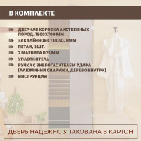 Дверь для бани DoorWood Бронза матовая, 1800х700 мм DW01115