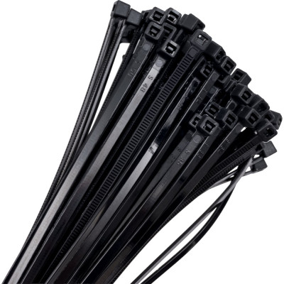 Нейлоновые стяжки Промрукав 3,6х250, черные, 100 шт. PR08.3069