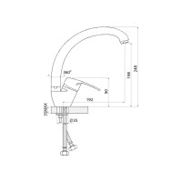 Смеситель для кухни Melodia della vita Argus картридж 40 мм, без подводки 65068