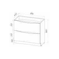Напольная база под раковину BelBagno MARINO-900-2C-PIA-BL-P