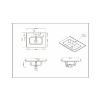 Керамическая раковина BelBagno BB500/390ETL