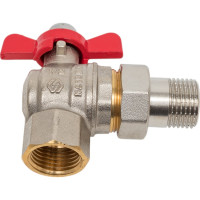 Шаровой кран со сгоном MVI американка, угловой ДУ 15, 1/2" BV.522.04