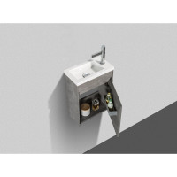 Подвесная база под раковину BelBagno PIETRA Stucco Cemento MINI-400-1A-SO-SCM-R