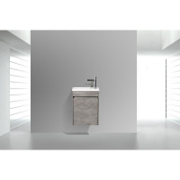 Подвесная база под раковину BelBagno PIETRA Stucco Cemento MINI-400-1A-SO-SCM-R