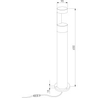 Садово-парковый светильник Elektrostandard - 35126-F 1640 TECHNO LED Nimbus чёрный a055641