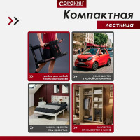 Лестница-стремянка телескопическая 5,6м Сорокин 24.56