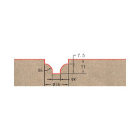 Фреза профильная для фасадов (18x11x56 мм; S=12 мм) Greencut BX11211