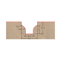 Фреза профильная для фасадов (31x23.5x78.5 мм; S=12 мм) Greencut BX11094