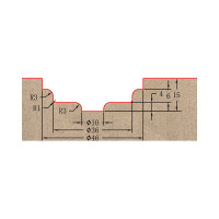 Фреза профильная для фасадов (46x15x60 мм; S=12 мм) Greencut BX11176