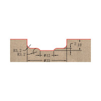 Фреза профильная для фасадов (35x10x55 мм; S=12 мм) Greencut BX11161