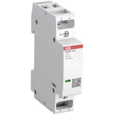 Контактор модульный ABB ESB20-20N-01 20А АС-1, 2НО, катушка 24В AC/DC 1SBE121111R0120