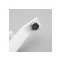 Смеситель для кухни Gappo 35k G4517-8 длинный поворотный излив, п/гайку, белый, хром 549398