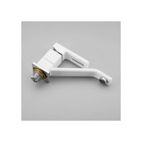 Смеситель для кухни Gappo 35k G4517-8 длинный поворотный излив, п/гайку, белый, хром 549398