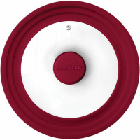 Универсальная крышка для любой сковороды и кастрюли DASWERK 3 размера (24-26-28 см) бордовая 	607590