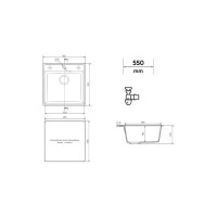 Мойка ULGRAN Quartz Forte 505-02