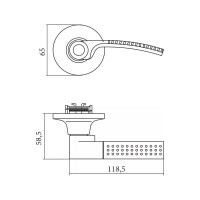 Ручка защелка Palladium 3903 CP BK 00011667