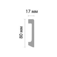 Плинтус напольный Decomaster D235-70ДМ 80x17x2400 мм D235-70 ДМ