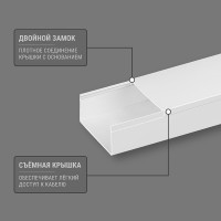 Кабель-канал TDM ELECTRIC белый 80х40, 2 метра, упаковка 12 штук SQ0402-0022