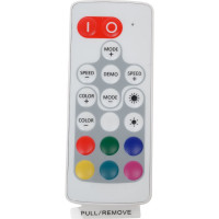 Контроллер MAKSILED RGB 5-24В, 90/180/360Вт, 3 канала х 5А, IP68, пульт, 85x21x8мм ML-CTW-208-S