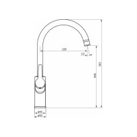 Смеситель для кухни Damixa Eclipce с фильтрацией C - излив, хром 310721000
