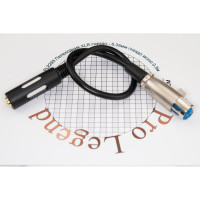 Переход XLR гнездо - 6.35мм гнездо моно Pro Legend позолоченные контакты с кабелем 0.3м, PL2293