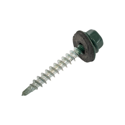 Кровельный саморез Качественный крепеж зеленый мох 4,8х35 140 шт 0500105 КЧ