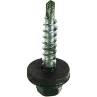 Кровельный саморез Качественный крепеж зеленый мох 4,8х29 200 шт 1000233 КЧ
