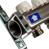 Коллектор из нержавеющей стали с расходомерами, с клапаном вып. воздуха и сливом 12 вых. STOUT SMS-0927-000012