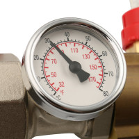 Распределительный коллектор из латуни с расходомерами 8 вых. STOUT SMB 0473 000008