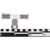 Переходный уменьшенный с двух сторон тройник Henco ПВДФ пресс белый, 20x20x16 HE 11PKW-202016