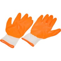 Водоотталкивающие перчатки MASTER COLOR с обливкой из нитрила, белые 30-4010