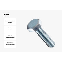 Болт с ш\г крепежная техника полная резьба 90 штук 493432 БК