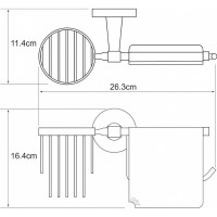 Держатель туалетной бумаги и освежителя WasserKraft Изен (Isen) K-4059