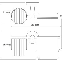 Держатель туалетной бумаги и освежителя WasserKraft Изен (Isen) K-4059