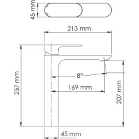 Смеситель для раковины WasserKRAFT Dinkel 5803H